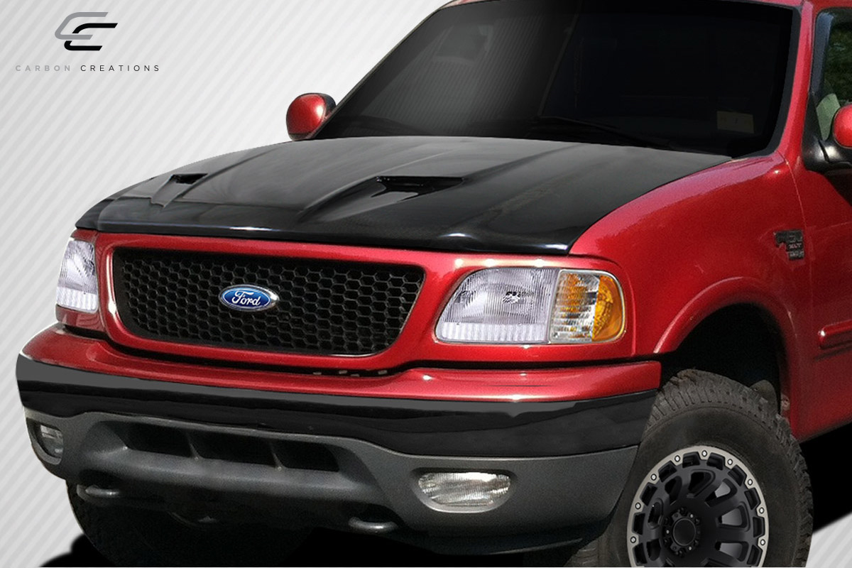 Upgrade Your 1997 - 2003 Ford F - 150/F - 250 or 1997 - 2002 Ford Expedition with Carbon Creations CVX Version 3 One - Piece Hood