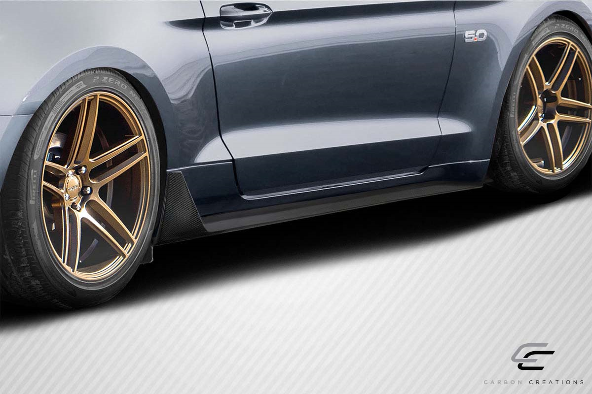 Upgrade Your 2015 - 2023 Ford Mustang with Carbon Creations Grid V2 Side Skirts Rocker Panels - 2 Piece Set
