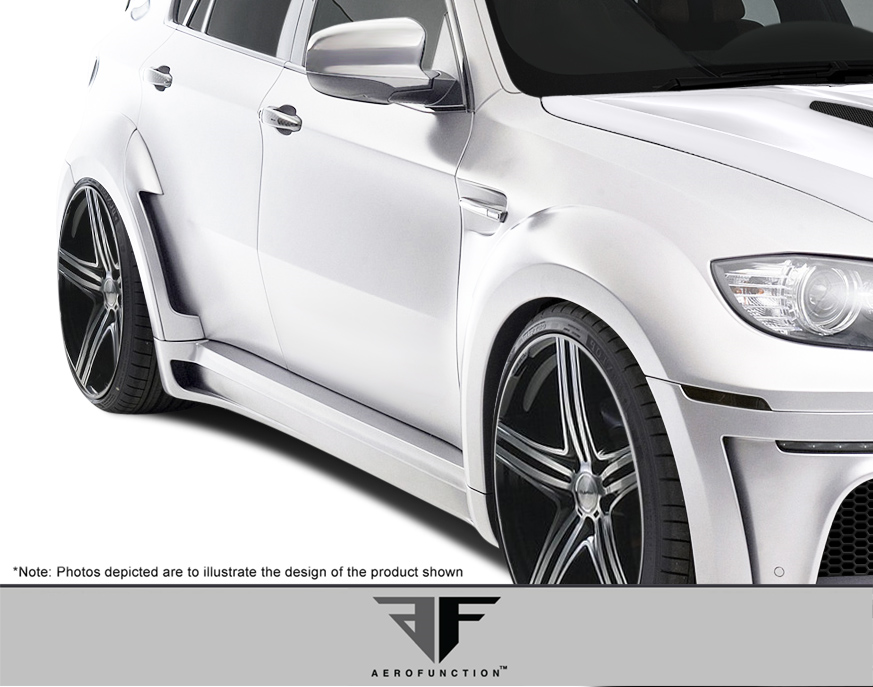 Revamp Your 2008 - 2014 BMW X6 E71 E72 with AF - 5 Wide Body Side Skirts (GFK) - 2 Piece Set