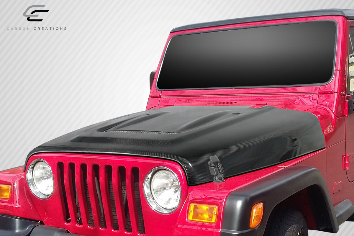 Upgrade Your 1997 - 2006 Jeep Wrangler with Carbon Creations Heat Reduction Hood!