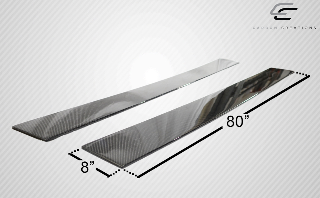 Universal Carbon Creations Side Skirt Splitters - 2 Piece Set for an Instant Upgrade