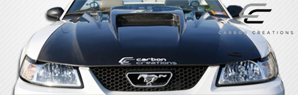 Unleash the Beast: 1999 - 2004 Ford Mustang Carbon Creations Spyder 3 One - Piece Hood