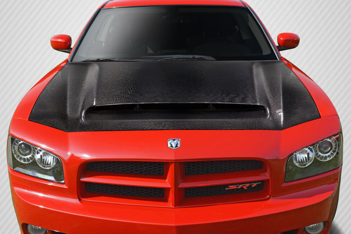 Unleash the Demon: 2006 - 2010 Dodge Charger Carbon Creations One - Piece Demon Look Hood