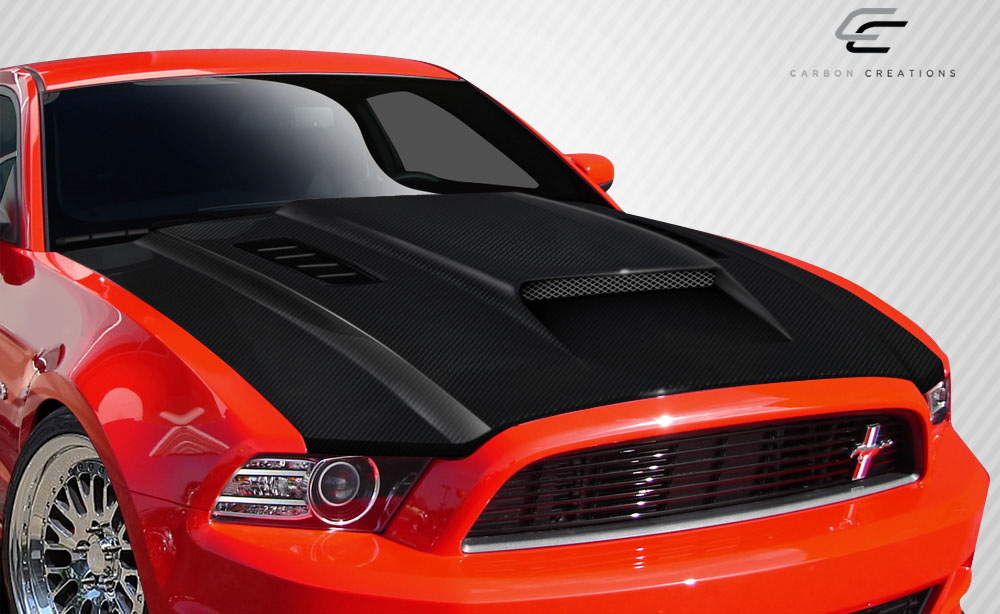 Revamp Your 2013 - 2014 Ford Mustang or 2010 - 2014 Mustang GT500 with Carbon Creations CVX One - Piece Hood