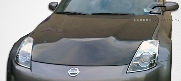 Unleash Style: 2007 - 2008 Nissan 350Z Z33 Carbon Creations Dritech OEM Look One - Piece Hood