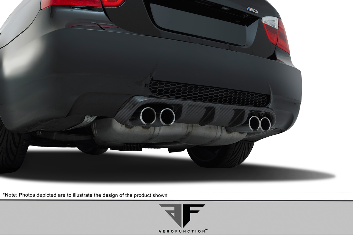 Enhance Your 2008 - 2013 BMW M3 E90 4DR with Stunning AF - 1 Carbon Rear Diffuser