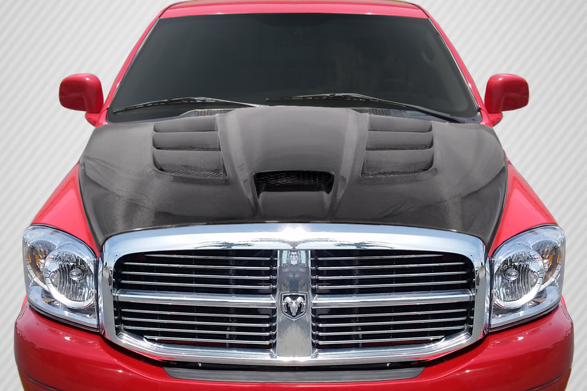 Unleash the Beast: 2002 - 2008 Dodge Ram Carbon Creations DriTech Viper Look 1 - Piece Hood