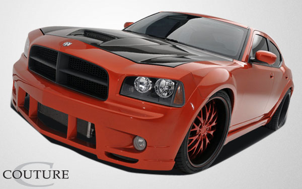 Elevate Your 2006 - 2010 Dodge Charger with Couture Polyurethane Luxe Wide Body Front Fender Flares - 2 Piece Set