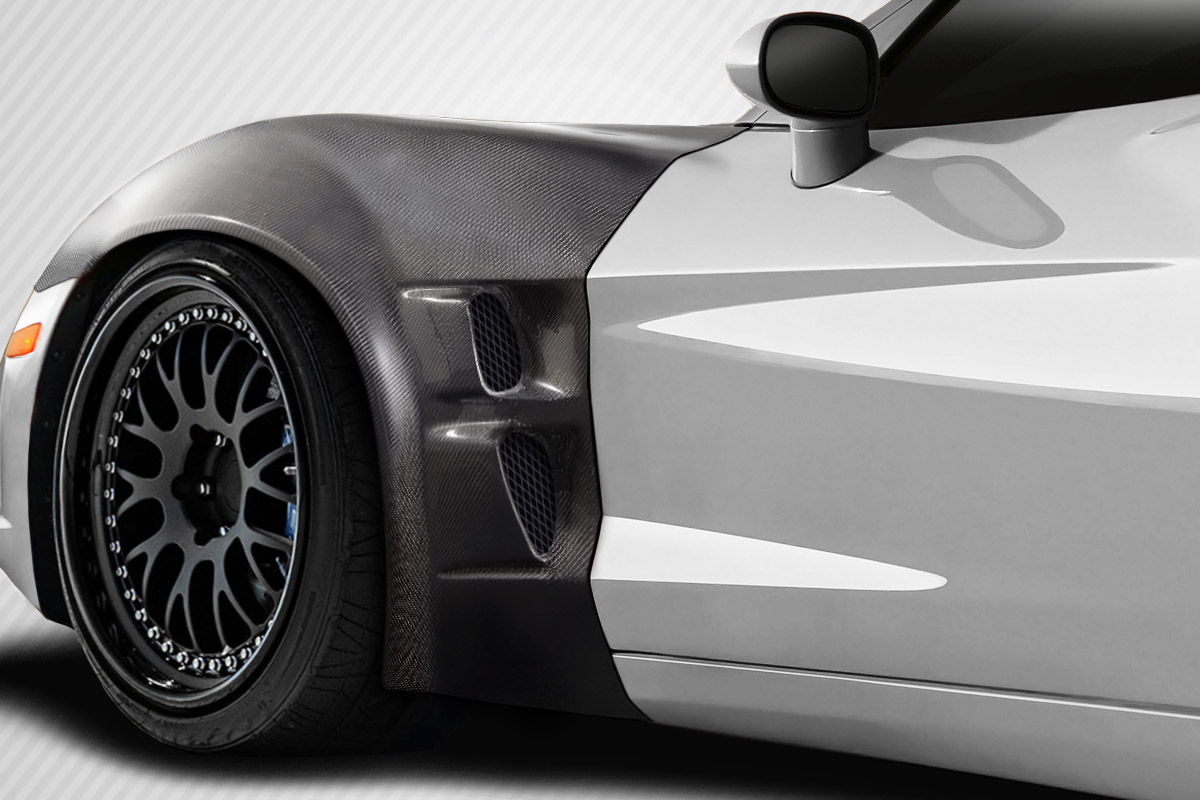 Unleash the Beast: 2005 - 2013 Chevrolet Corvette C6 Carbon Creations ZR2 Front Fenders (2 Piece Set)