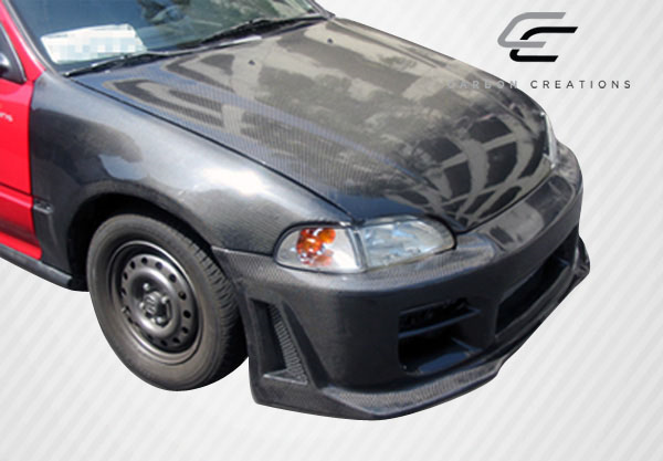 1992 - 1995 Honda Civic 2DR / HB Carbon Creations Dritech OEM Look Hood - One Piece: A Stunning Upgrade!