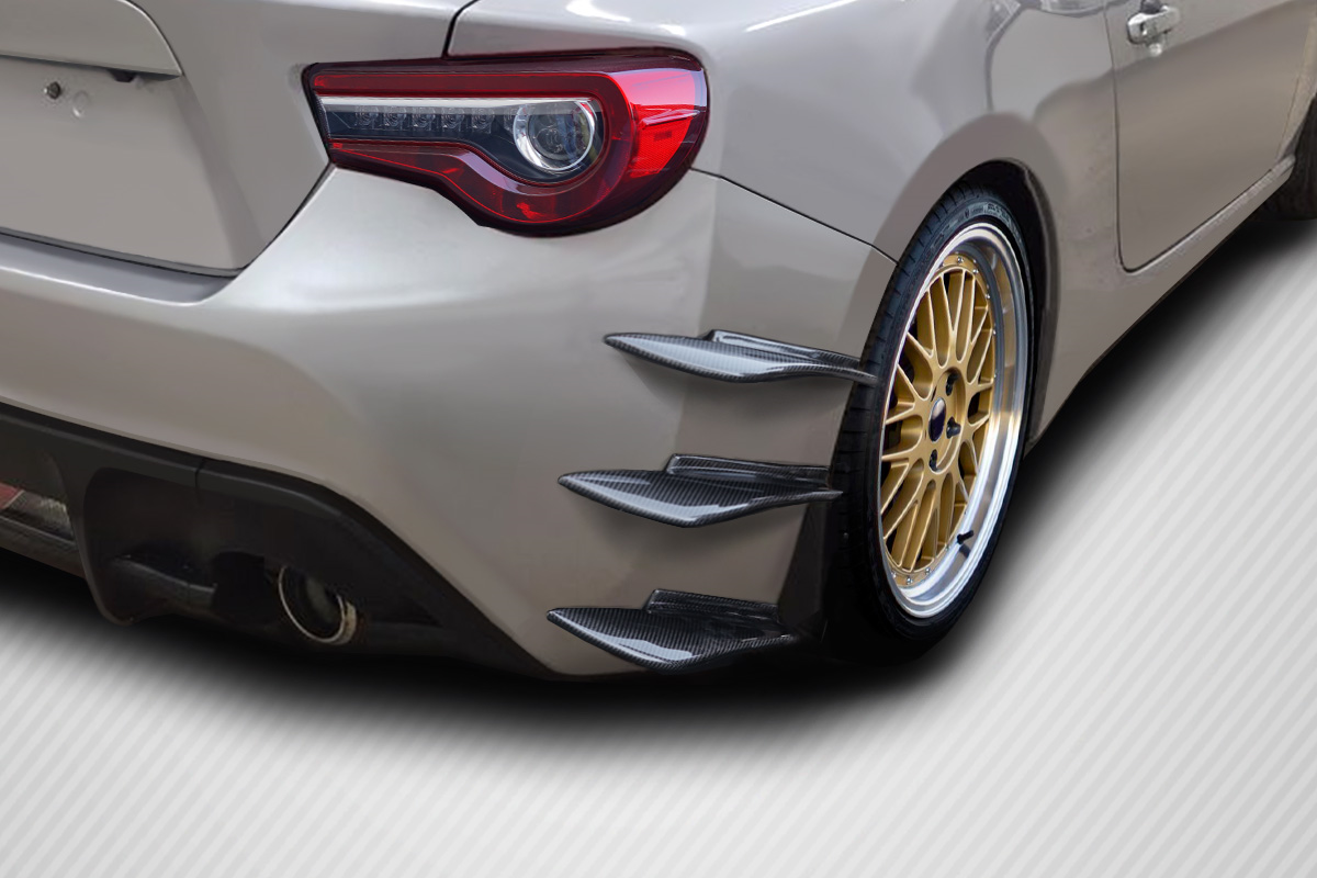 Unleash Style! 2013 - 2020 Scion FR - S, Toyota 86 & Subaru BRZ Carbon Creations GT500 V3 6 - Piece Rear Bumper Canards