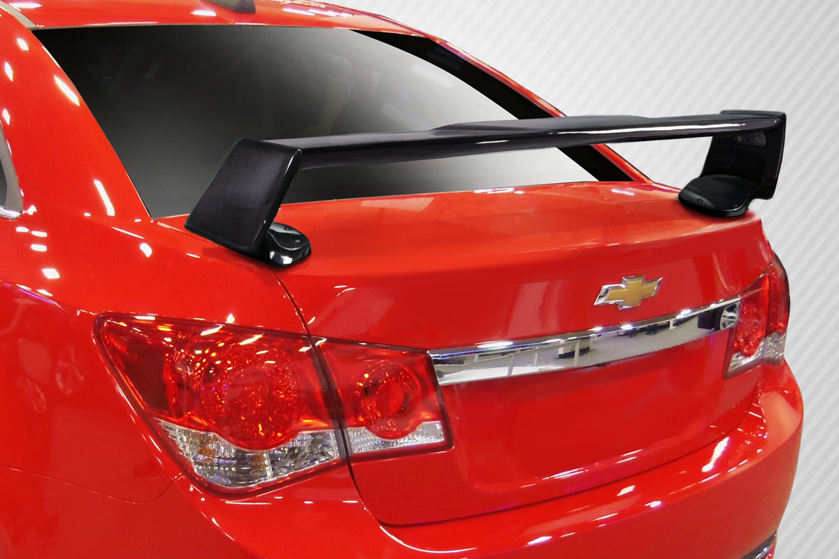 2011 - 2015 Chevrolet Cruze Carbon Creations QTM 3 - Piece Wing Spoiler: A Must - Have Upgrade!