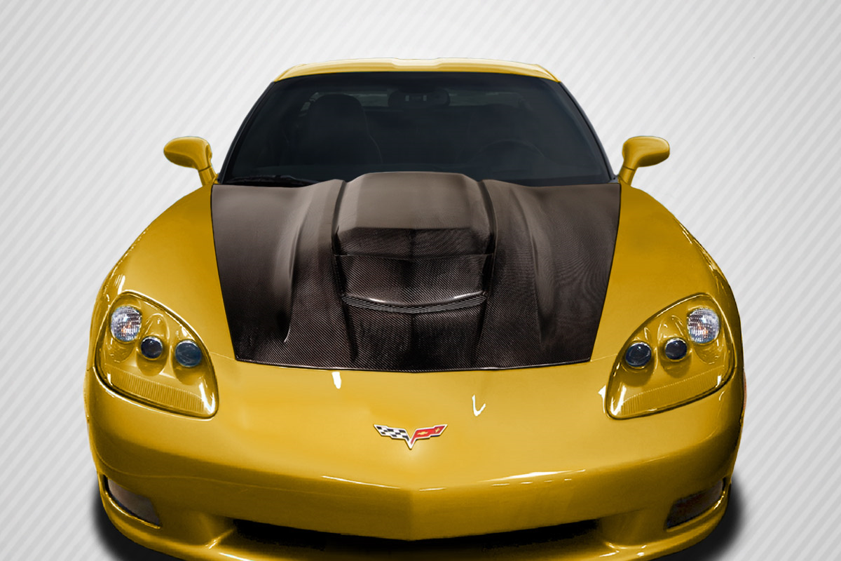 Upgrade Your 2005 - 2013 Chevrolet Corvette C6 with Carbon Creations ZR1 V2 One - Piece Hood