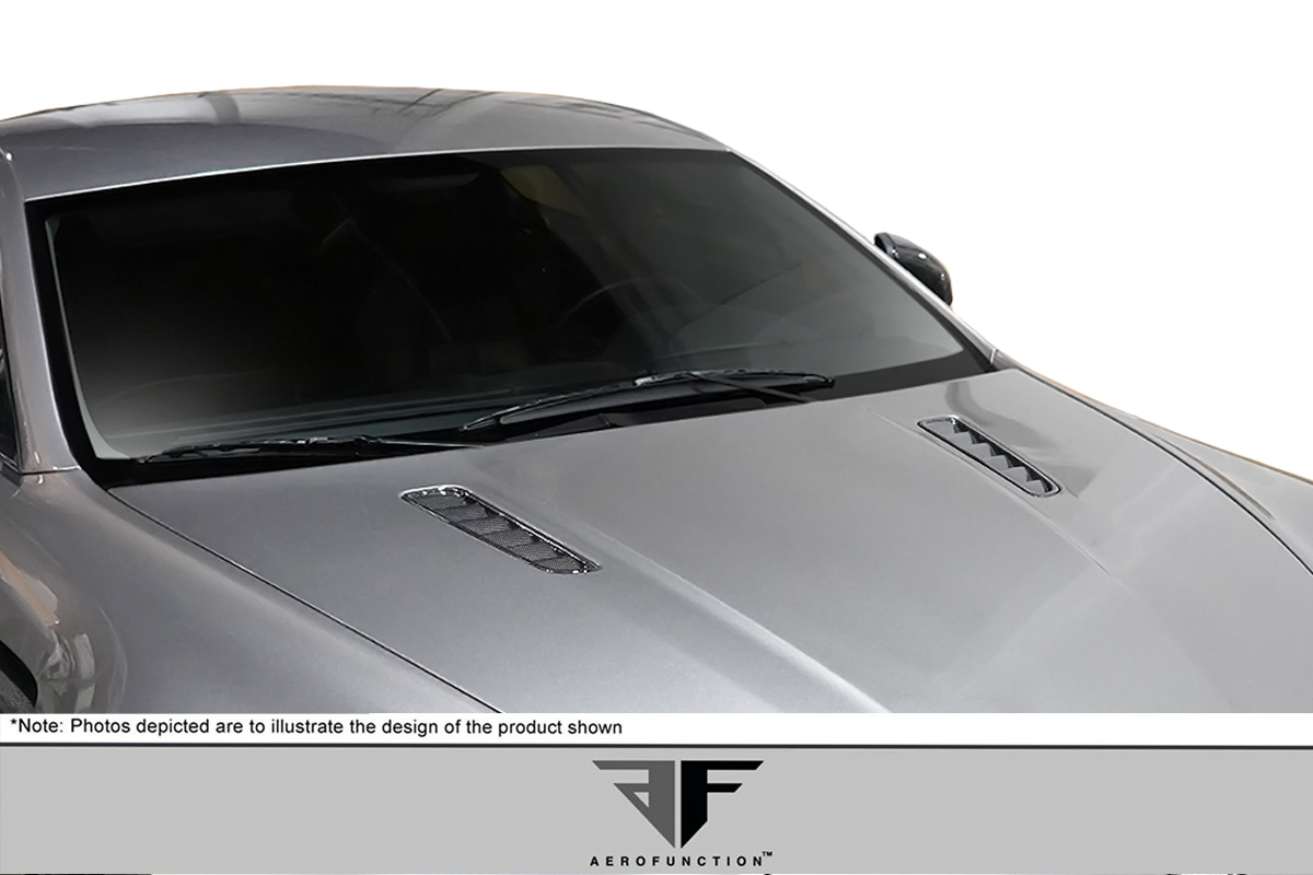 Upgrade Your 2006 - 2017 Aston Martin Vantage V8 with Stunning Carbon AF - 1 Hood Vents (CFP) - 2 Piece Set