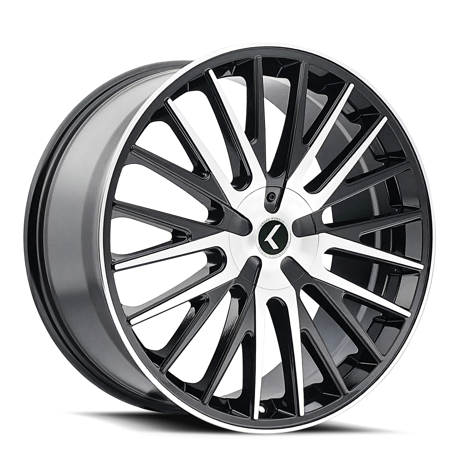 KRAZE DOUBLE DOWN Wheels - Gloss Black Machined Finish, Ideal for Your Ride!