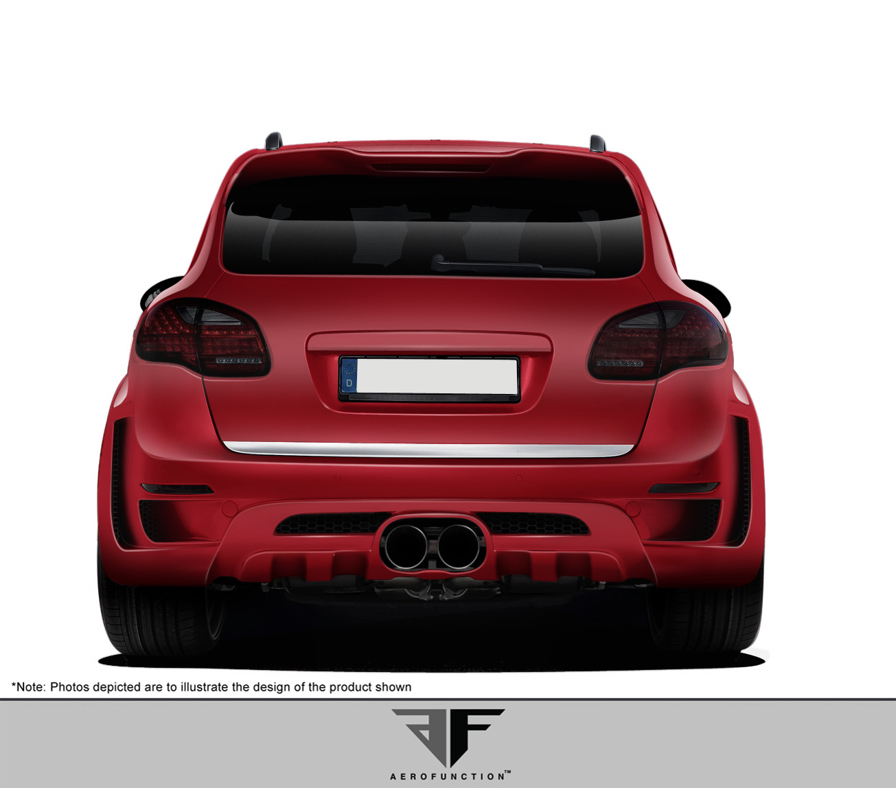 Enhance Your 2011 - 2014 Porsche Cayenne with AF - 3 Wide Body Rear Bumper Cover (GFK)!