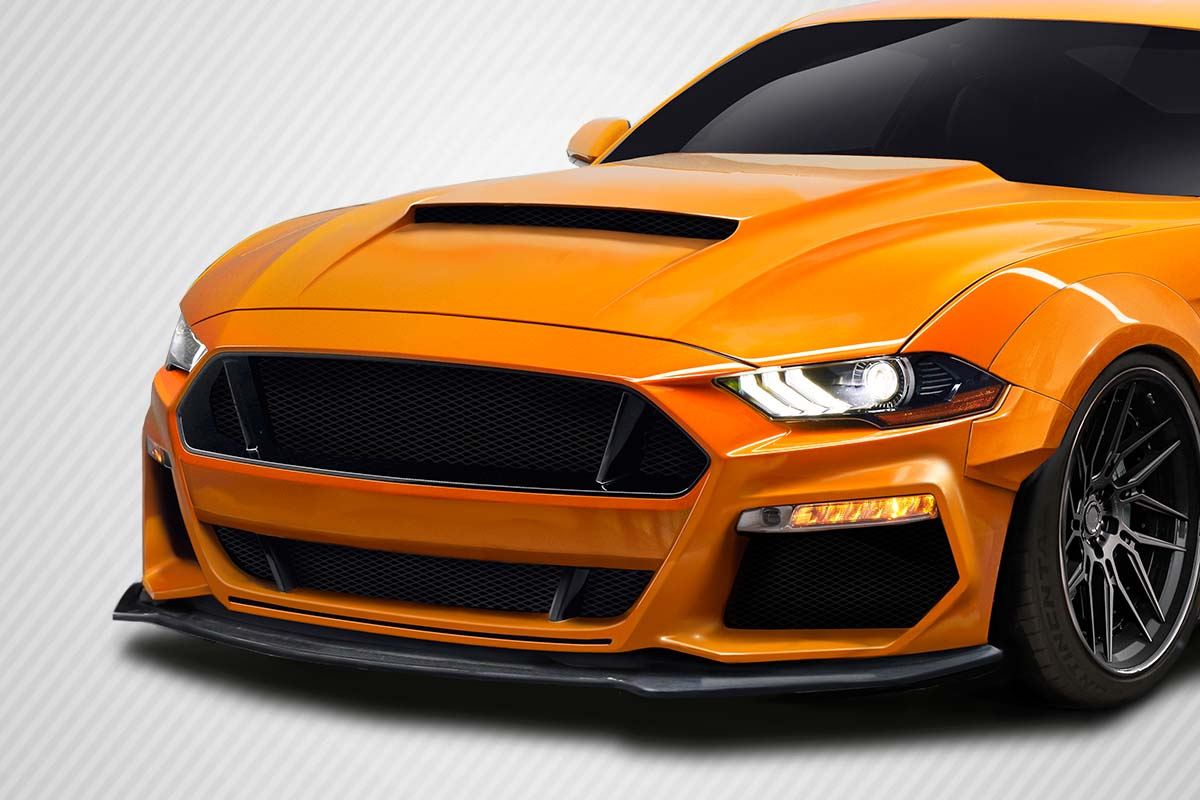 Upgrade Your 2018 - 2023 Ford Mustang with Carbon Creations Grid Front Lip Under Spoiler