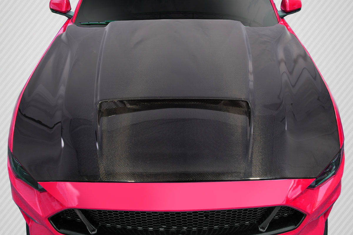Unleash the Beast: 2018 - 2023 Ford Mustang Carbon Creations CVX One - Piece Hood