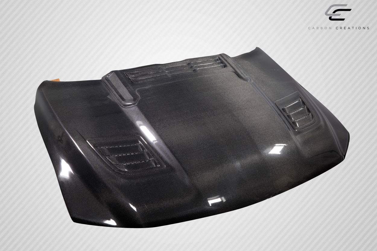 2019 - 2023 Dodge Ram Carbon Creations Rebel Mopar Look Hood - One Piece: Elevate Your Ride Now!