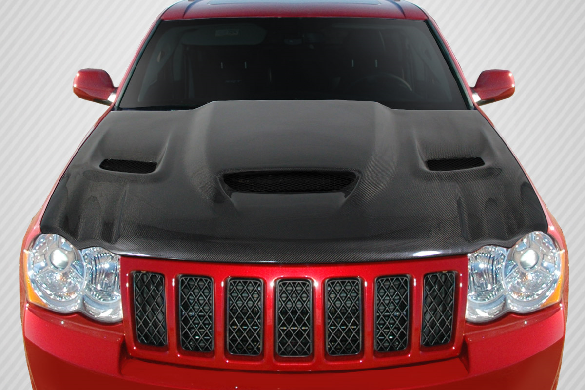 Upgrade Your 2005 - 2010 Jeep Grand Cherokee with Carbon Creations' Stunning Hellcat - Look DriTech Hood!