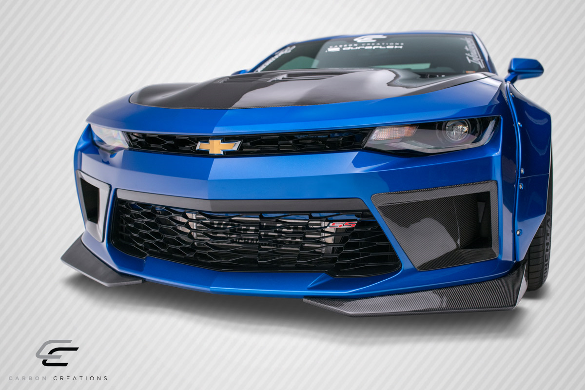Unleash Style! 2016 - 2018 Chevrolet Camaro Carbon Creations DriTech Grid 2 - Piece Front Splitters