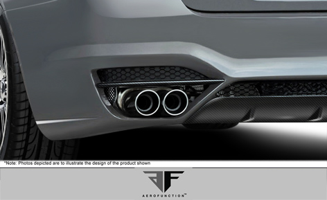 Enhance Your 2011 - 2016 BMW 5 Series F10 4DR with Carbon AF - 3 Rear Add - On Spat Extensions (CFP) - 2 Piece Set