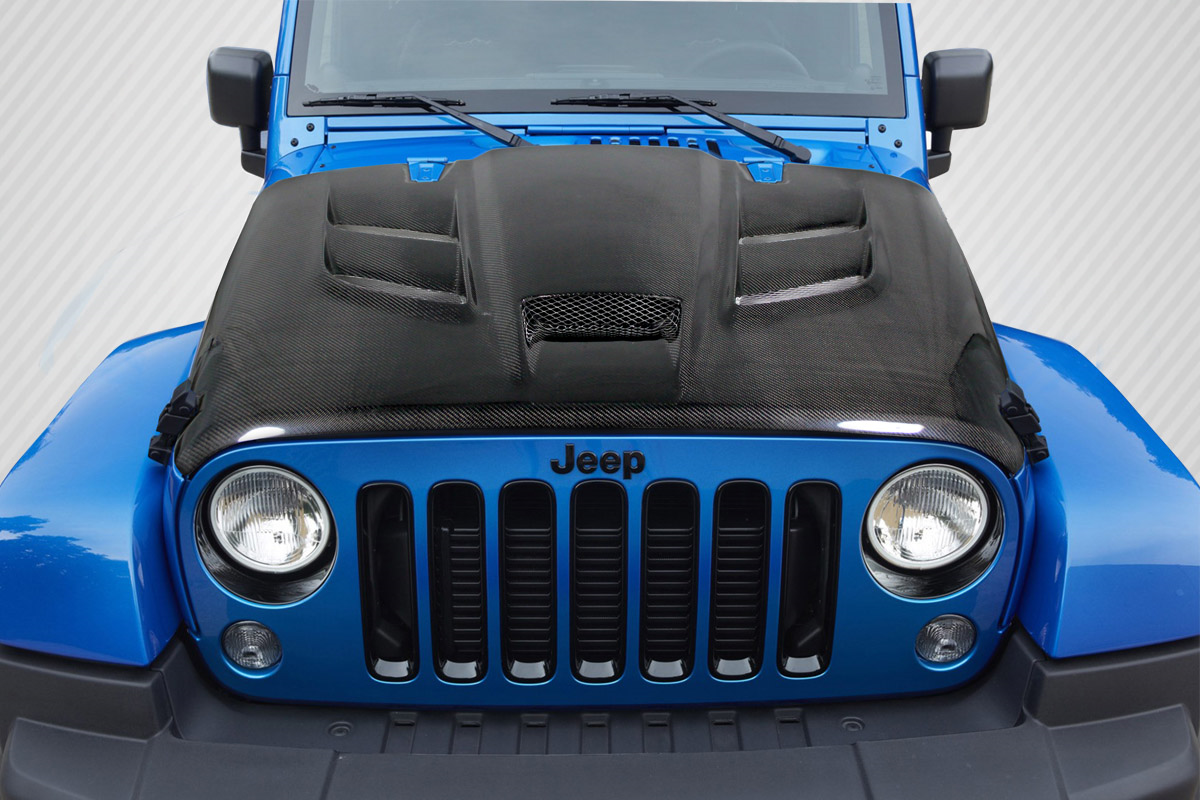 Upgrade Your 2007 - 2018 Jeep Wrangler with Carbon Creations' Stunning Viper Look Hood!