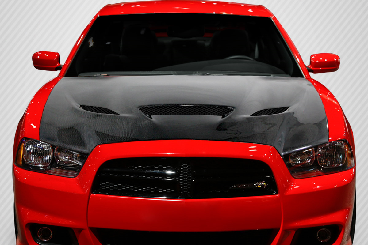 Unleash the Beast: 2011 - 2014 Dodge Charger Carbon Creations DriTech Hellcat Look Hood