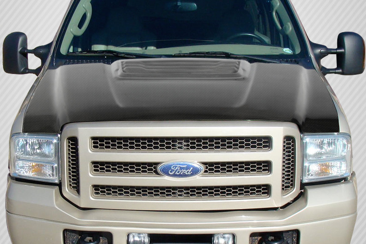 Upgrade Your 1999 - 2007 Ford Super Duty or 2000 - 2005 Ford Excursion with Carbon Creations' Stunning Raptor Look Hood!