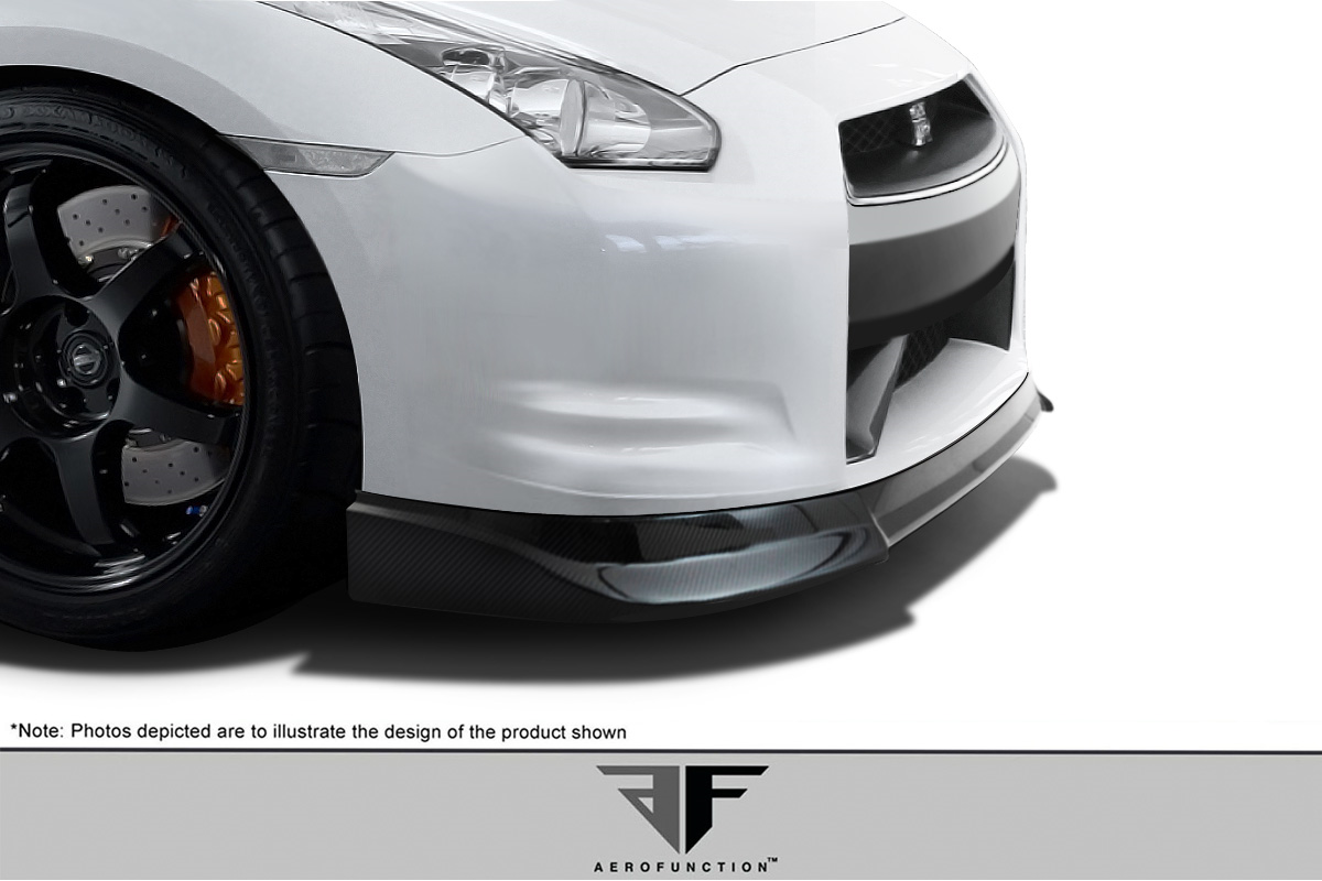 Unleash the Power: 2009 - 2011 Nissan GT - R R35 Carbon AF - 2 Front Add - On Spoiler (CFP) - 1 Piece