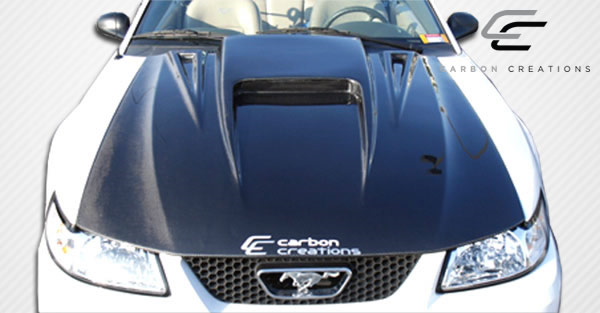 Unleash the Beast: 1999 - 2004 Ford Mustang Carbon Creations Spyder 3 One - Piece Hood