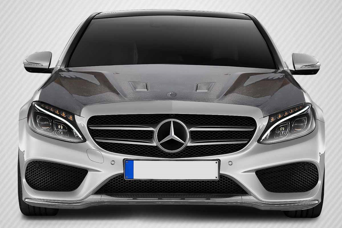 Transform Your 2015 - 2021 Mercedes C Class W205 with Carbon Creations' Stunning DriTech Black Series Look Hood!