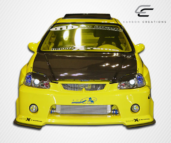 Unleash Style: 1999 - 2000 Honda Civic Carbon Creations Dritech OEM Look One - Piece Hood