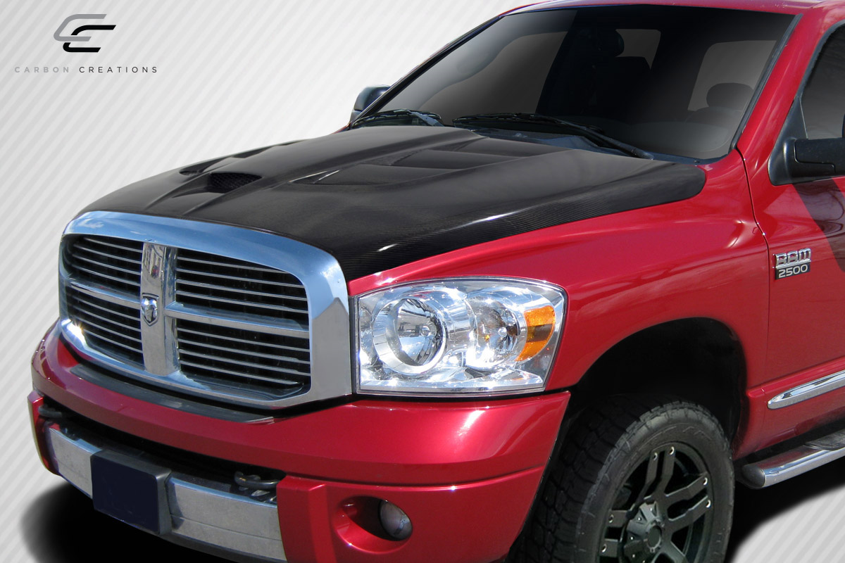 Unleash the Beast: 2002 - 2008 Dodge Ram Carbon Creations DriTech Viper Look 1 - Piece Hood