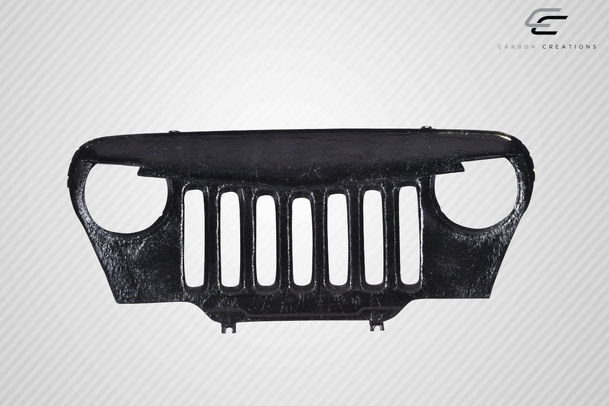 1997 - 2006 Jeep Wrangler Carbon Creations Predator Grille: One - Piece Carbon Fiber Upgrade!
