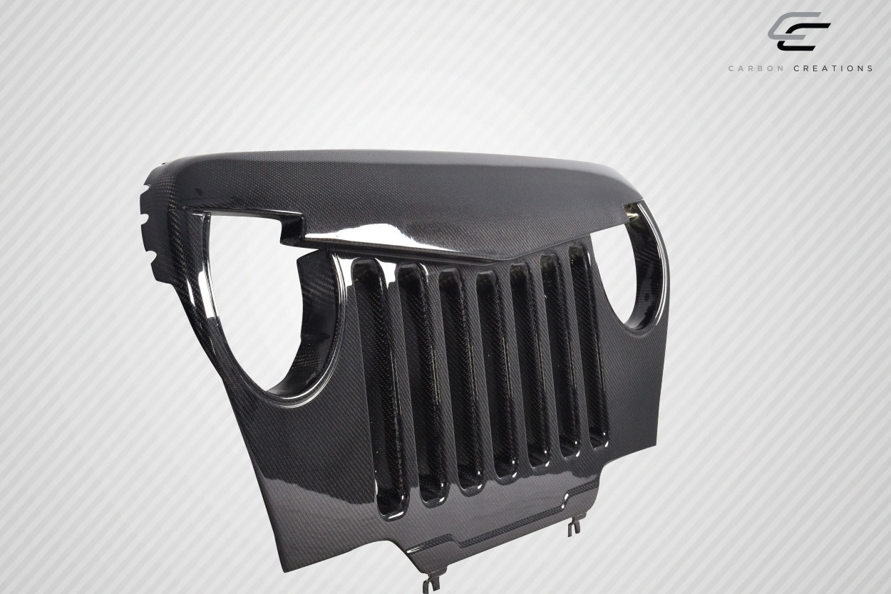 1997 - 2006 Jeep Wrangler Carbon Creations Predator Grille: One - Piece Carbon Fiber Upgrade!