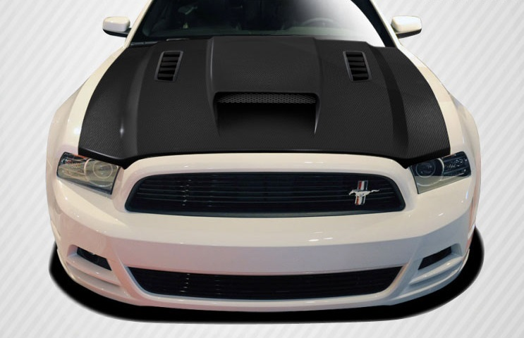 Revamp Your 2013 - 2014 Ford Mustang or 2010 - 2014 Mustang GT500 with Carbon Creations CVX One - Piece Hood
