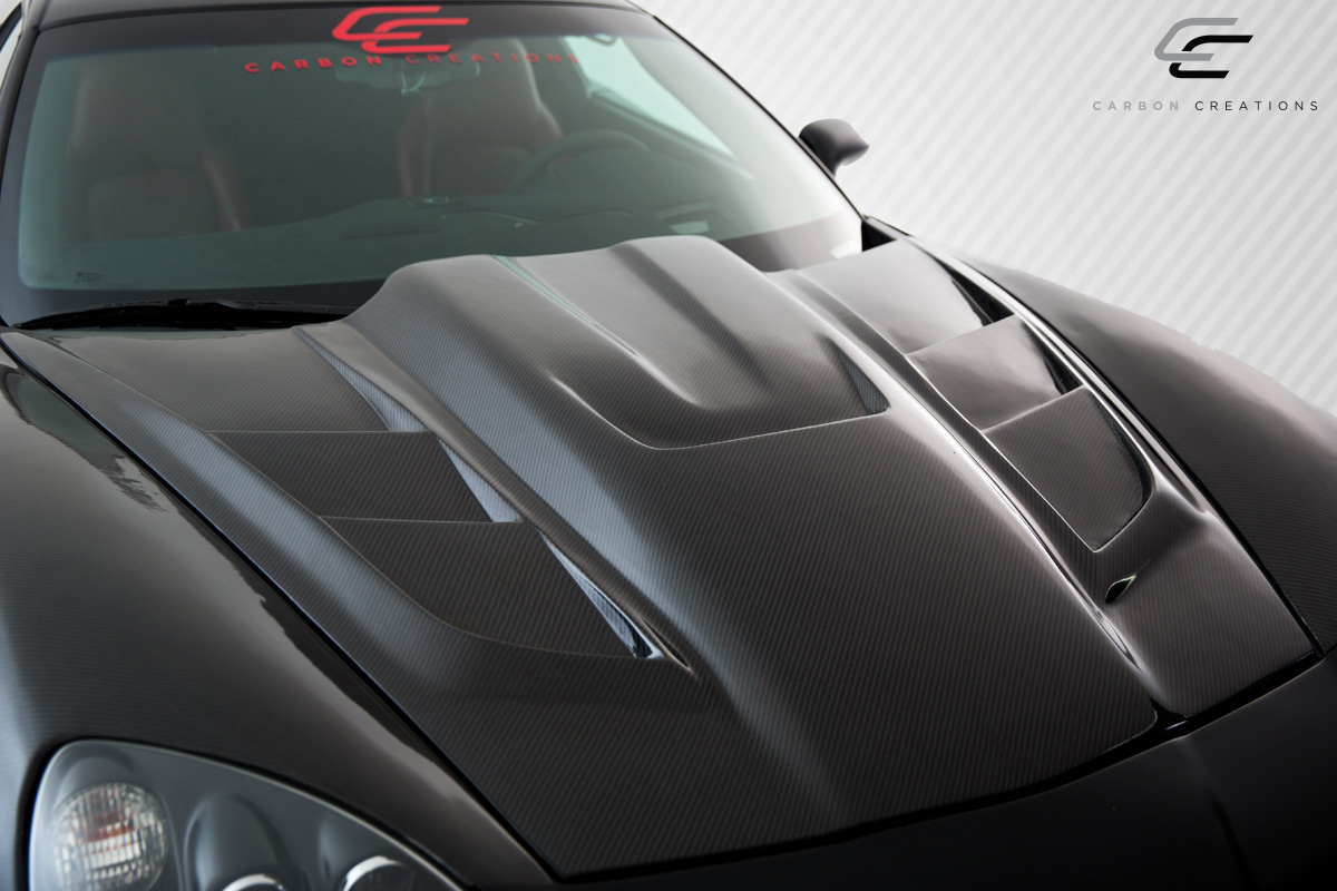 Unleash the Power: 2005 - 2013 Chevrolet Corvette C6 Carbon Creations Dritech ZR Edition 2 One - Piece Hood