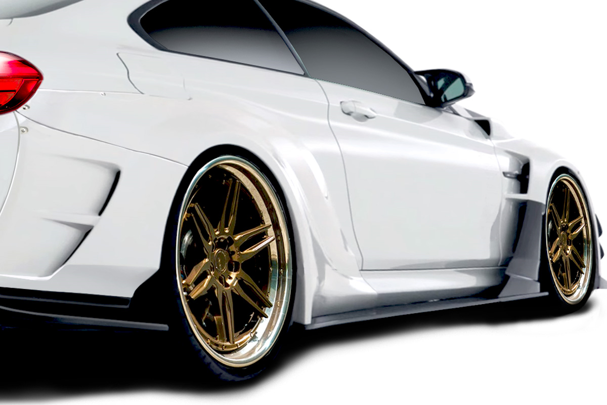 Transform Your 2014 - 2020 BMW 4 Series F32 with AF - 1 Wide Body Side Spliters!