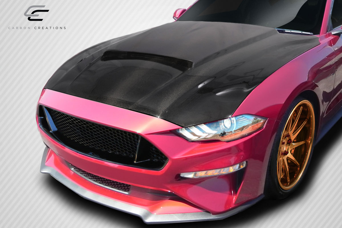 Unleash the Beast: 2018 - 2023 Ford Mustang Carbon Creations CVX One - Piece Hood