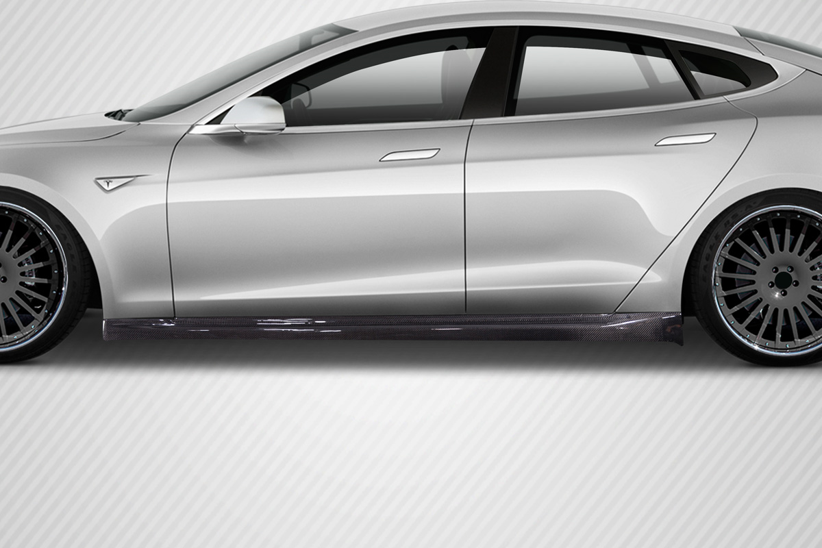 Enhance Your 2012 - 2023 Tesla Model S with Carbon Creations UTech Side Skirts - 2 Piece Set