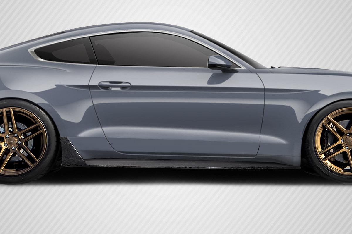 Upgrade Your 2015 - 2023 Ford Mustang with Carbon Creations Grid V2 Side Skirts Rocker Panels - 2 Piece Set