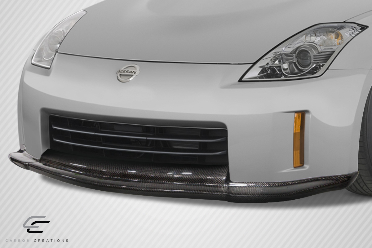 Upgrade Your 2006 - 2008 Nissan 350Z Z33 with Carbon Creations MZ One - Piece Front Lip Spoiler