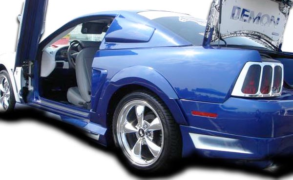 Unleash the Demon: 1999 - 2004 Ford Mustang Couture Polyurethane Rear Fender Flares (2 Piece Set)