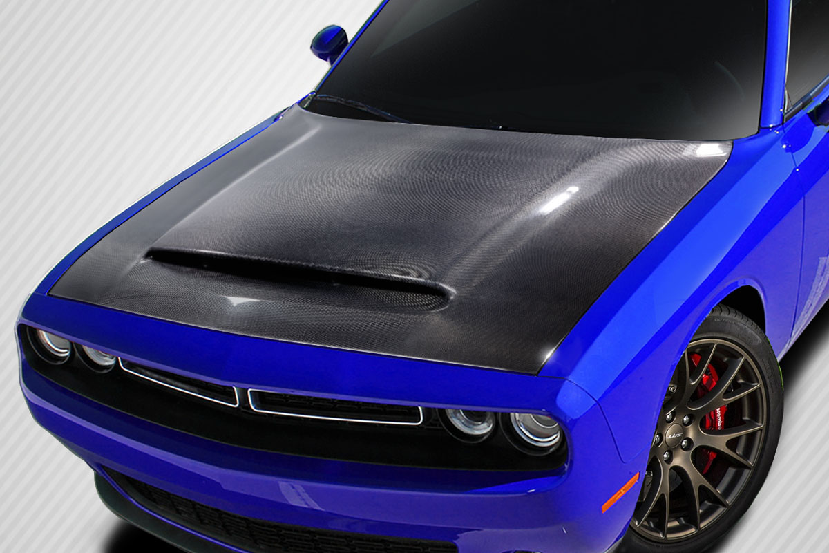 Unleash the Demon: 2008 - 2023 Dodge Challenger Carbon Creations Demon Look Hood (1 Piece)