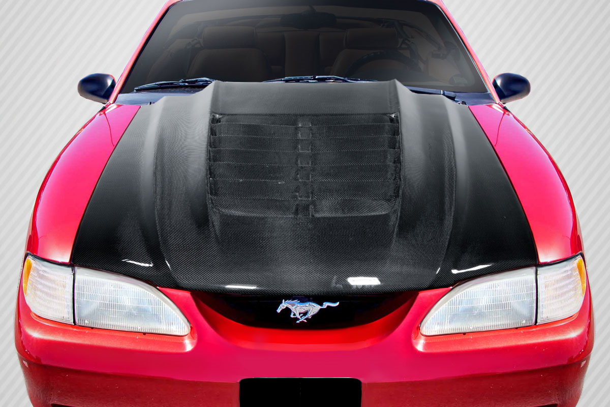 Unleash the Beast: 1994 - 1998 Ford Mustang Carbon Creations GT500 V2 One - Piece Hood