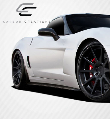 Upgrade Your 2005 - 2013 Chevrolet Corvette C6 with Carbon Creations GT500 Side Skirt Splitters (2 Piece)