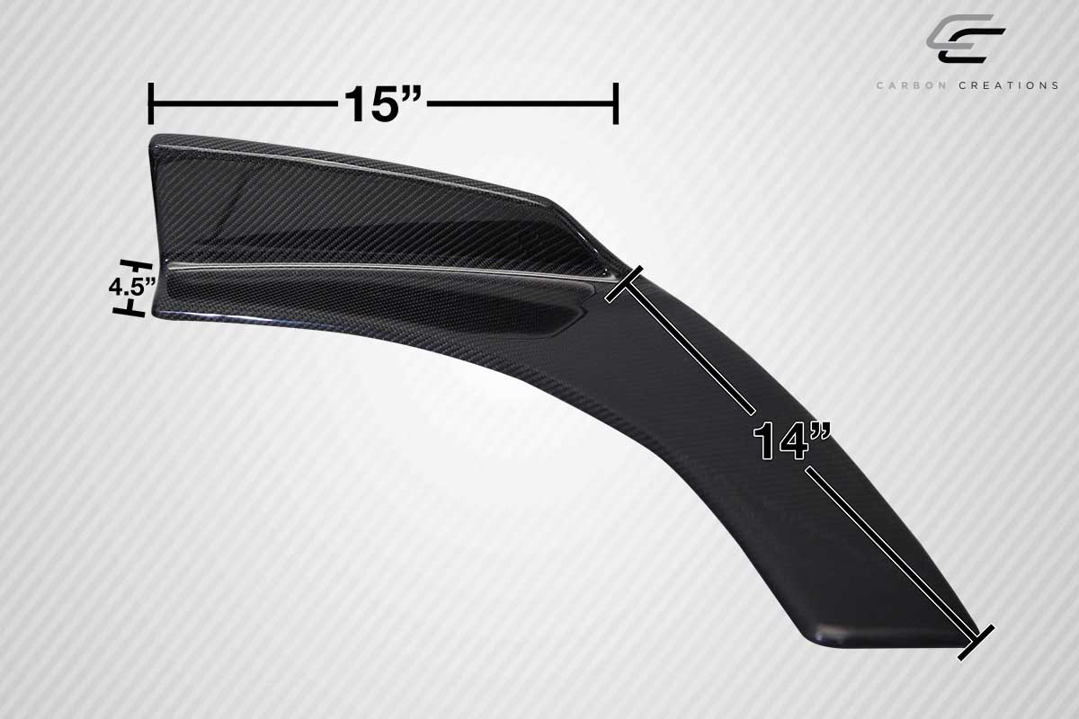 Universal Carbon Creations Front / Rear Type 1 Winglet Splitters - 2 Piece Set (S) - Upgrade Your Ride Now!