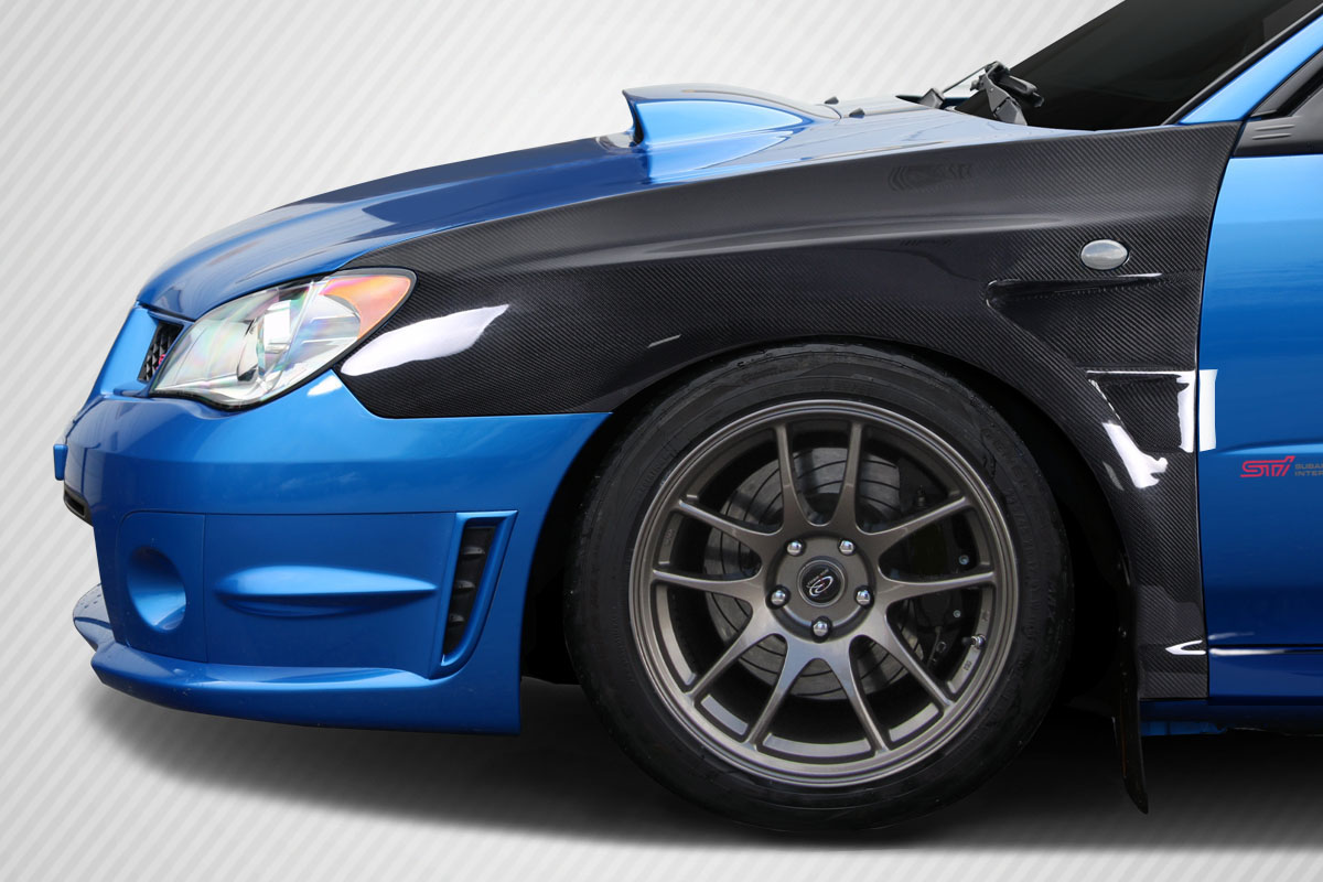 Unleash the Beast: 2006 - 2007 Subaru Impreza WRX STI 4DR Carbon Creations C Speed 20mm Front Fenders - 2 Piece Set
