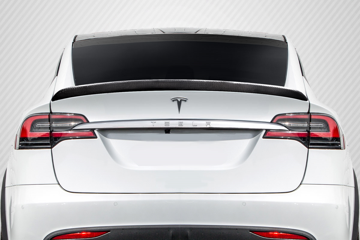 Unleash Style! 2016 - 2023 Tesla Model X Carbon Creations High Kick Rear Wing Spoiler